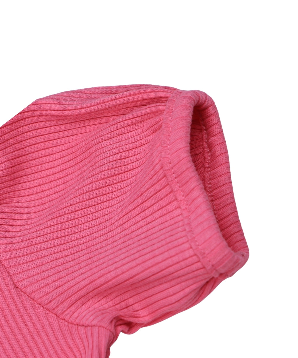 Embroidered Blossom – Short Sleeve Frock with Floral Embroidery – 100% Cotton Baby Girl Dress in Turquoise & Pink