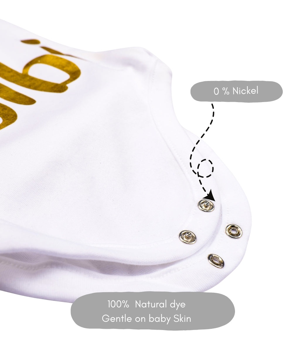 Little Habibi Baby Onesie – Cute Unisex Bodysuit - 2 Variants - 100% Cotton