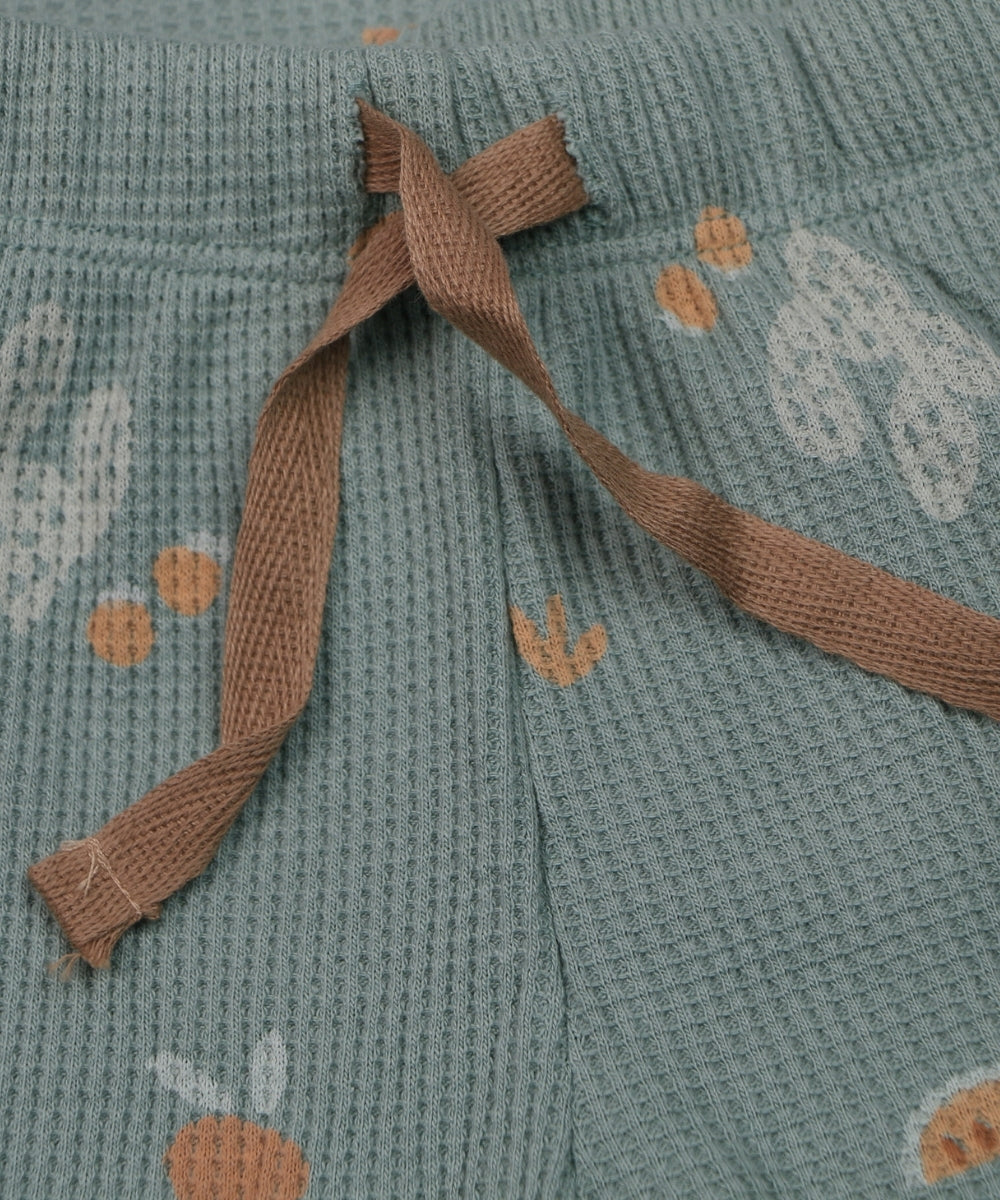 Waffle Cotton Co-ords Set with Orange Print – Twinning Outfit Available