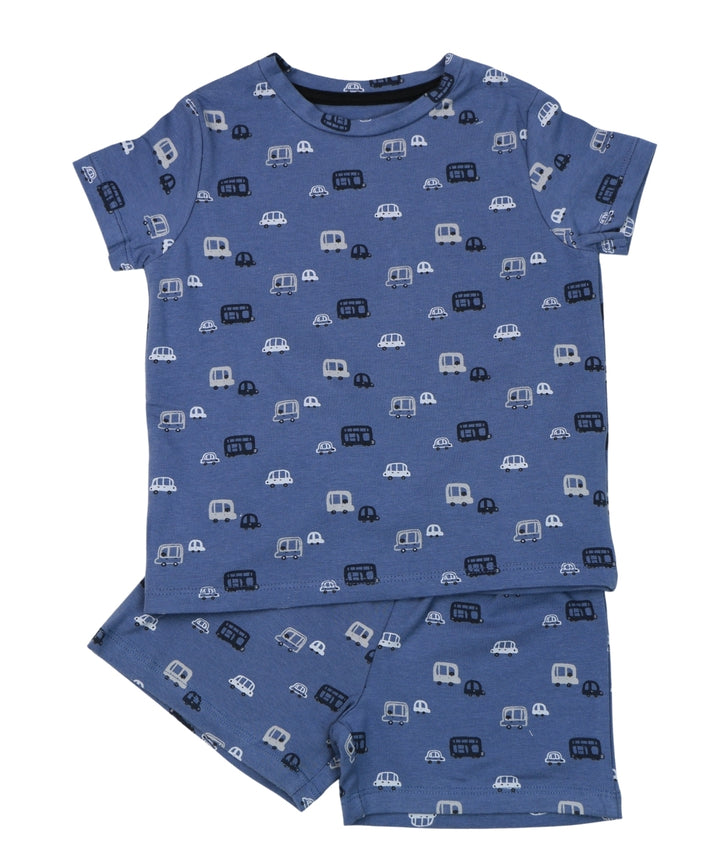 Fun Cars Printed Co-ord Set – Cotton Half Sleeve T-Shirt and Shorts