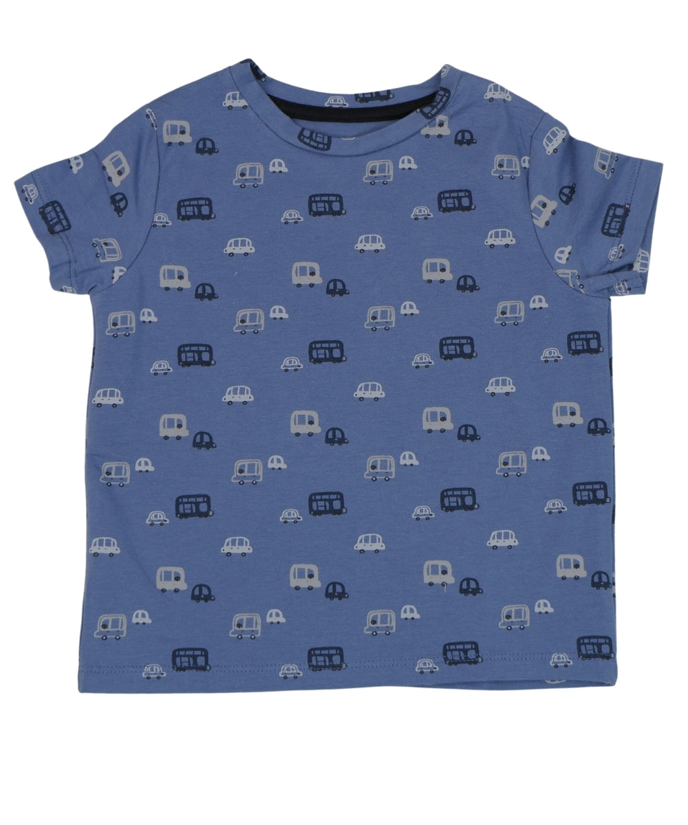 Fun Cars Printed Co-ord Set – Cotton Half Sleeve T-Shirt and Shorts