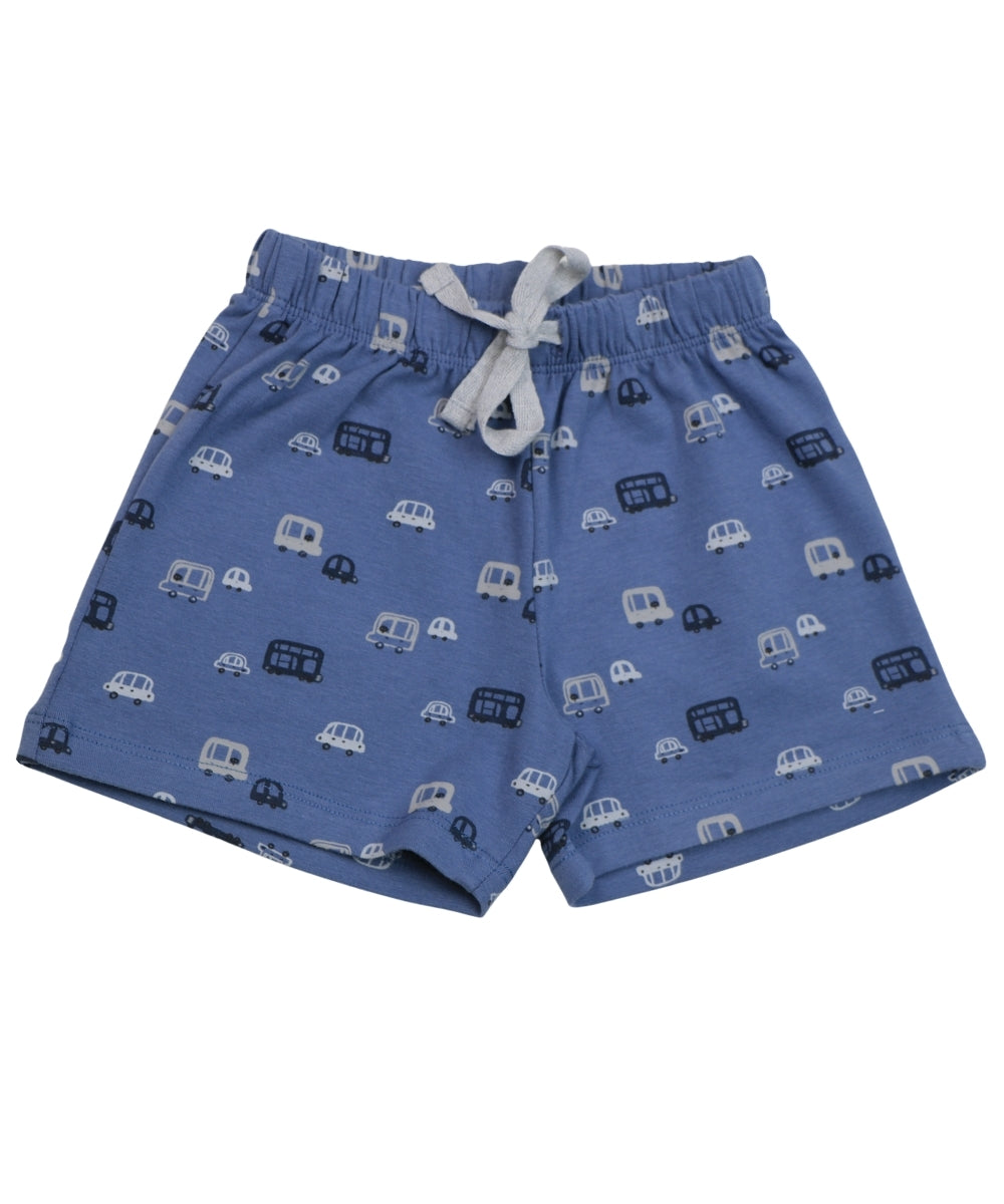 Fun Cars Printed Co-ord Set – Cotton Half Sleeve T-Shirt and Shorts