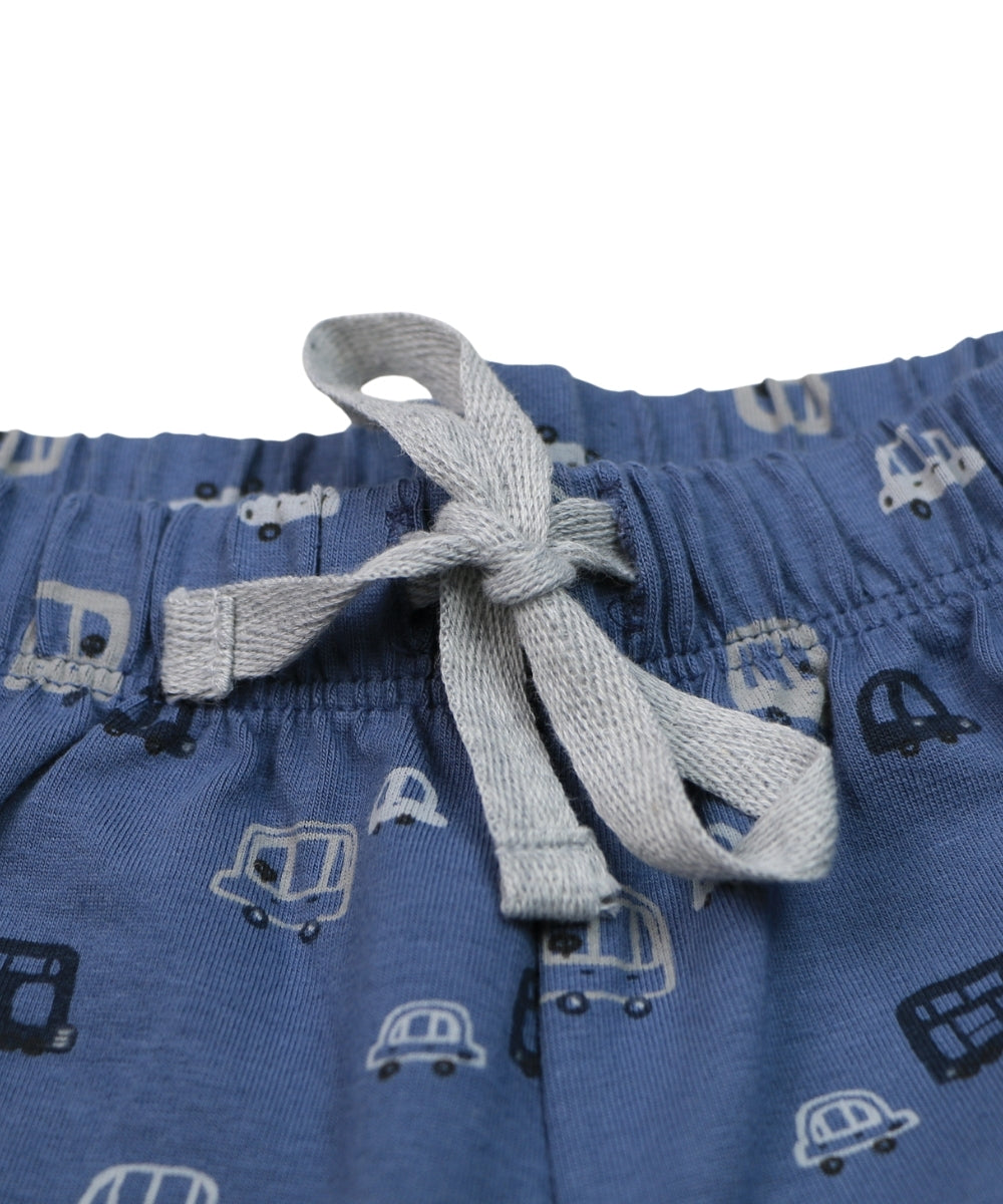 Fun Cars Printed Co-ord Set – Cotton Half Sleeve T-Shirt and Shorts