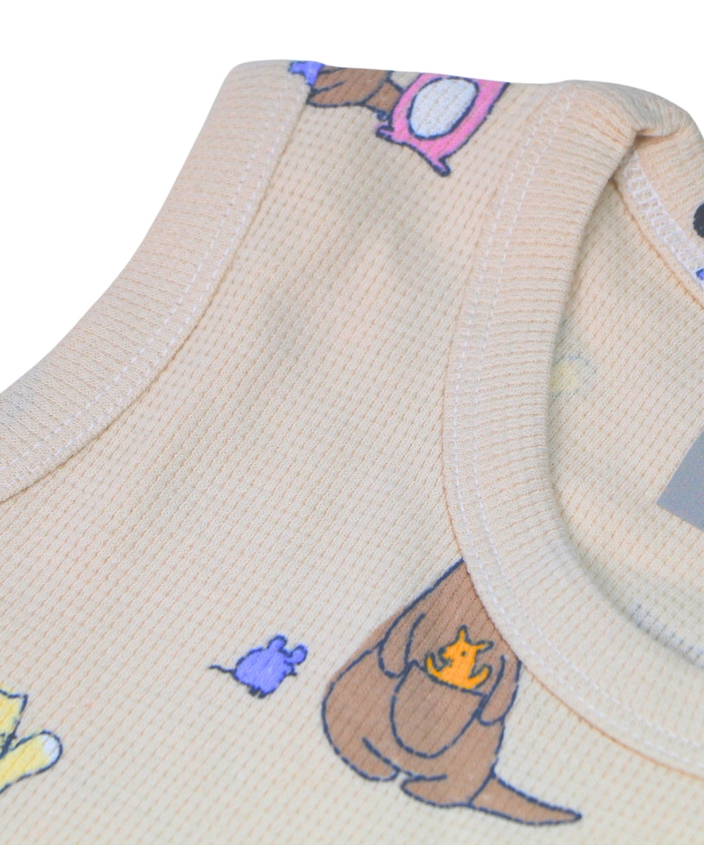 Panda & Kangaroo Playtime Co-ord Set – Sleeveless T-Shirt and Shorts | Unisex | 100% Cotton