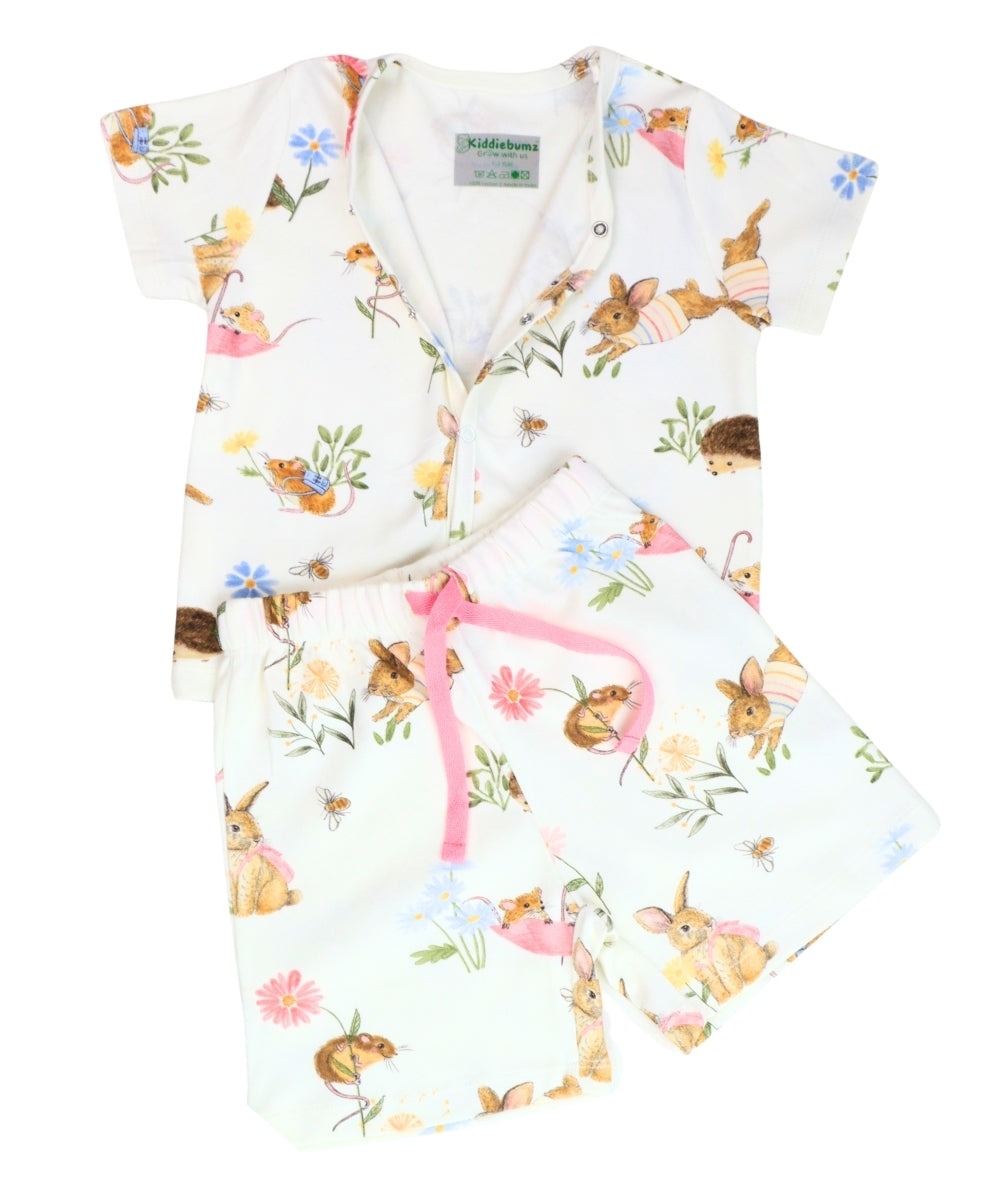 Tiny Explorer Look – Stuart Little Themed Baby Unisex Co-ord Set – Half Sleeve Shirt & Shorts in 100% Cotton