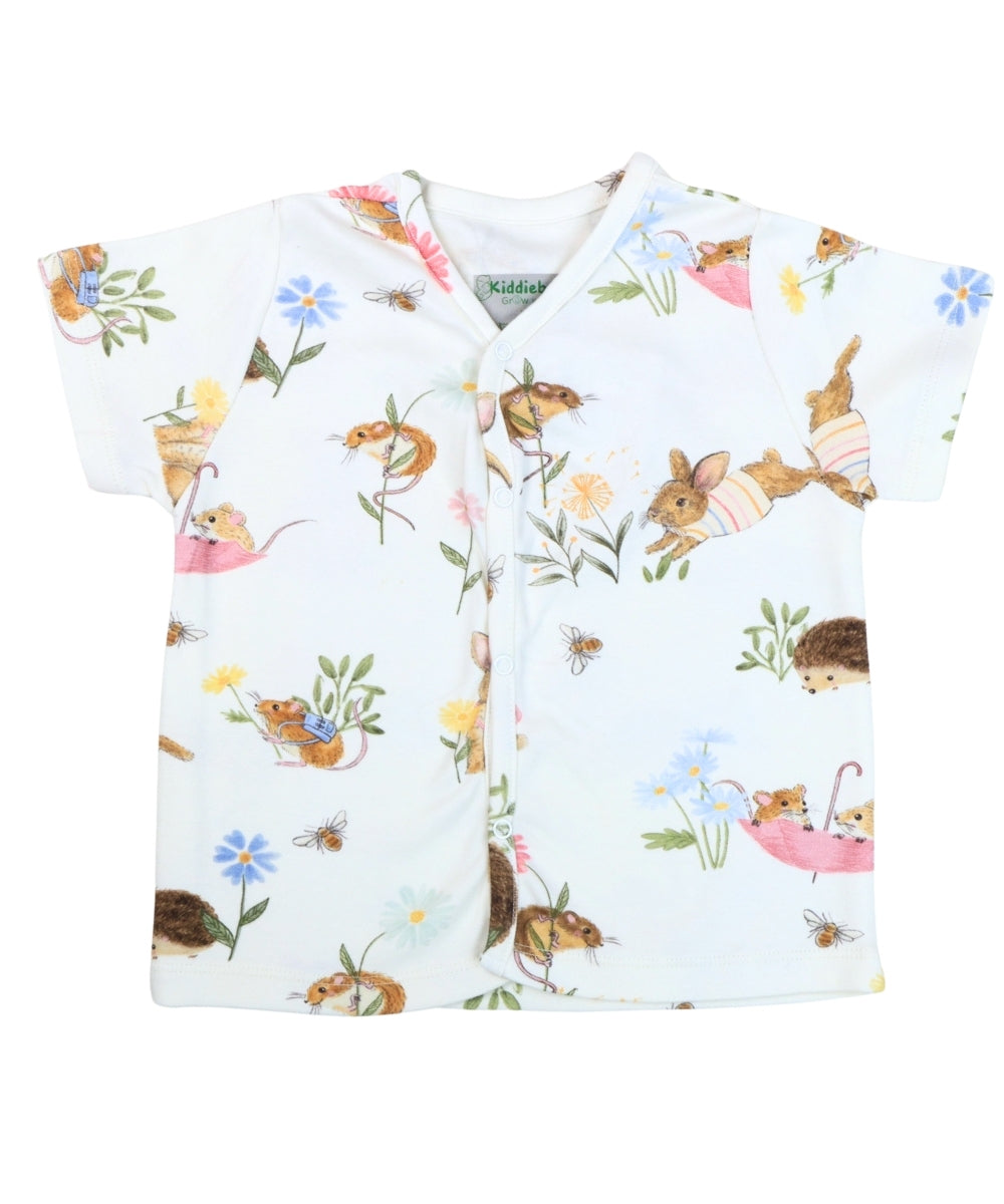 Tiny Explorer Look – Stuart Little Themed Baby Unisex Co-ord Set – Half Sleeve Shirt & Shorts in 100% Cotton