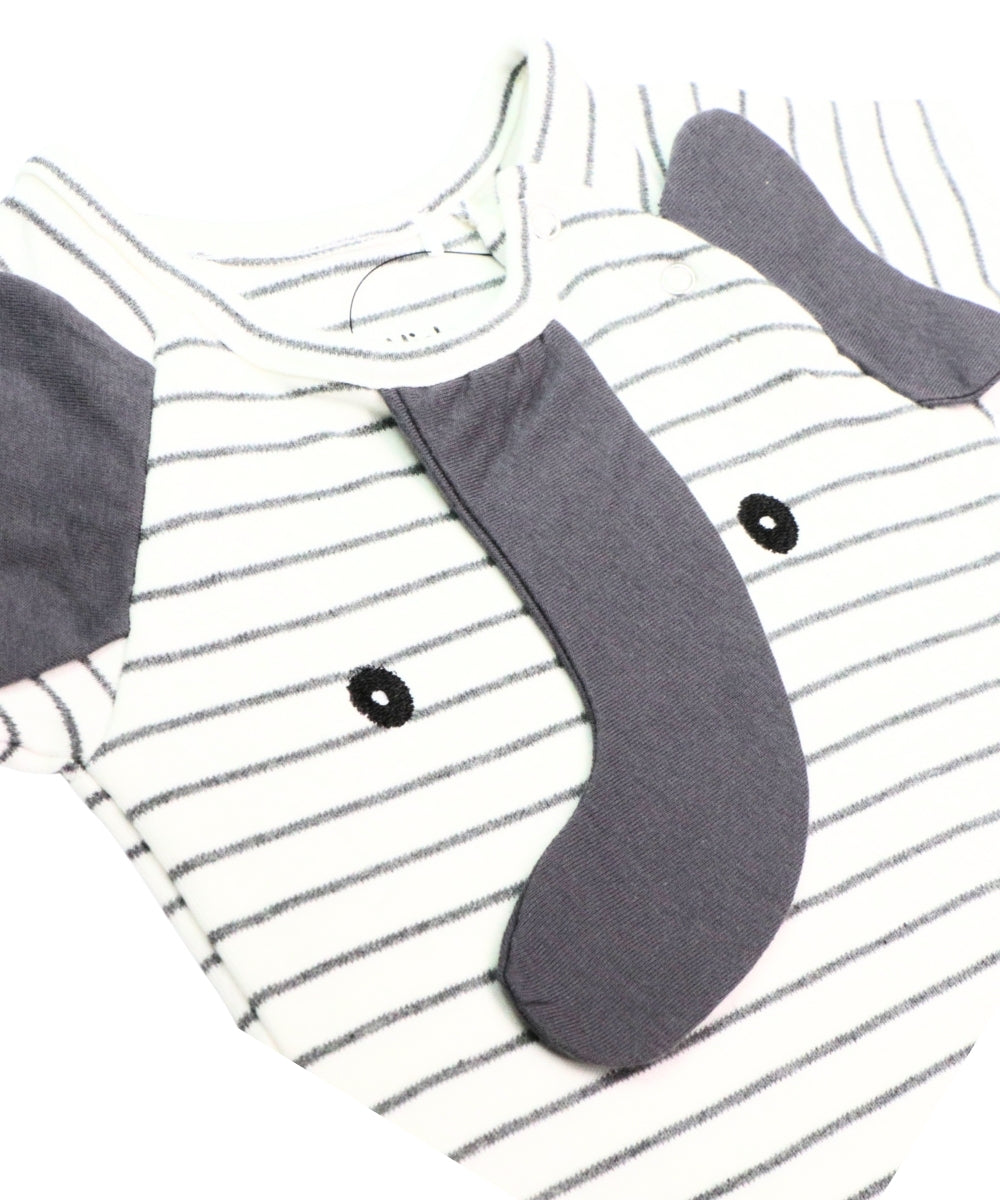 3D Elephant Design Baby Onesie – Soft Cotton Bodysuit with Ears and Trunk Details