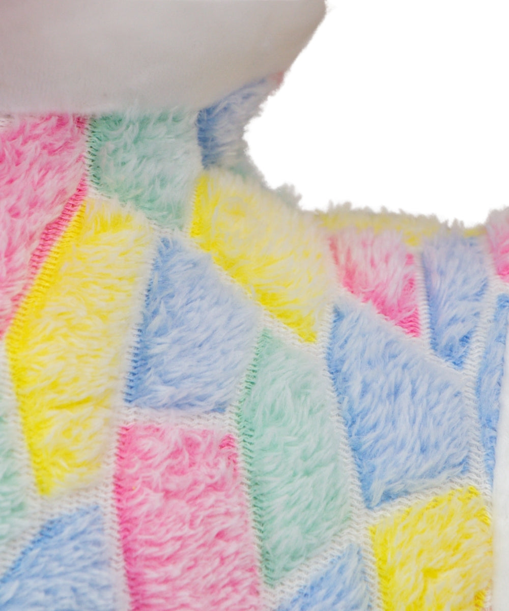 Colorful Dog Plush Toy with White Base – Soft, Vibrant & Cuddly Stuffed Animal