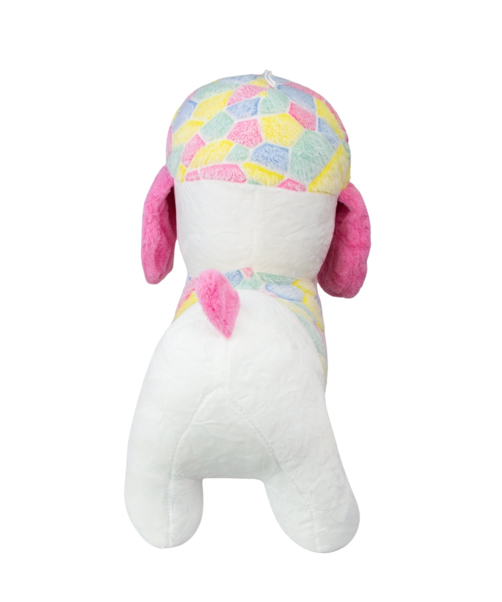 Colorful Dog Plush Toy with White Base – Soft, Vibrant & Cuddly Stuffed Animal