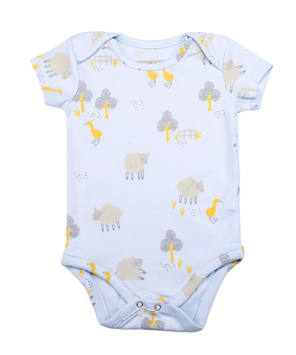 Cute Lamb Printed Baby Onesie – Soft Cotton Bodysuit