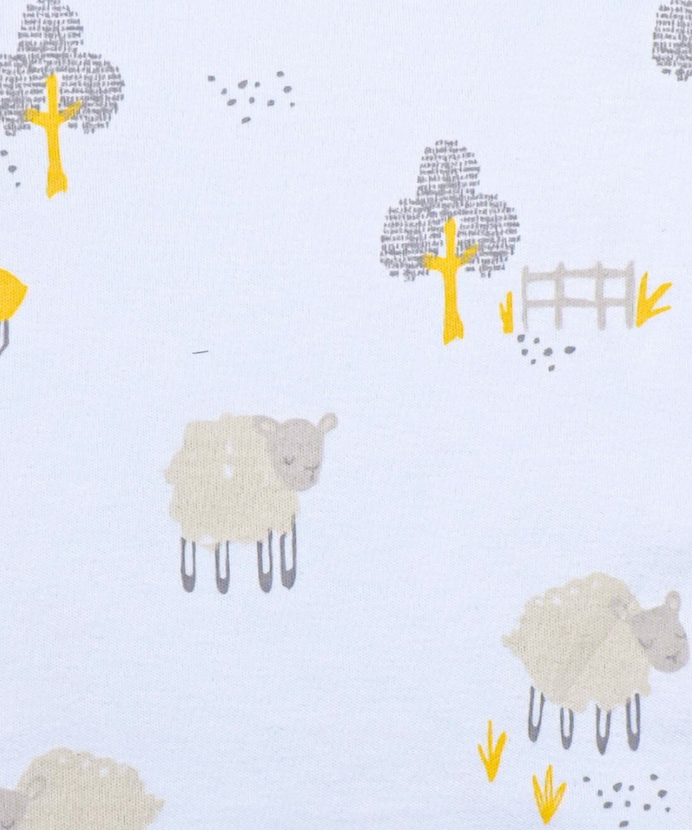 Cute Lamb Printed Baby Onesie – Soft Cotton Bodysuit