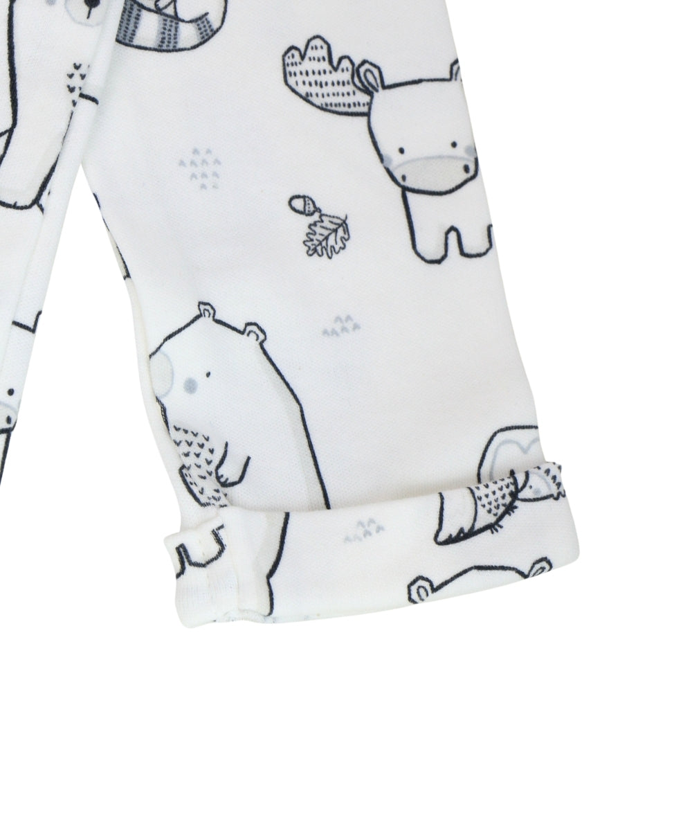 Chill Bear Vibes Boys Co-ord Set – Polar Bear Print Full Sleeve T-shirt & Shorts | 100% Cotton | 9M–3Y