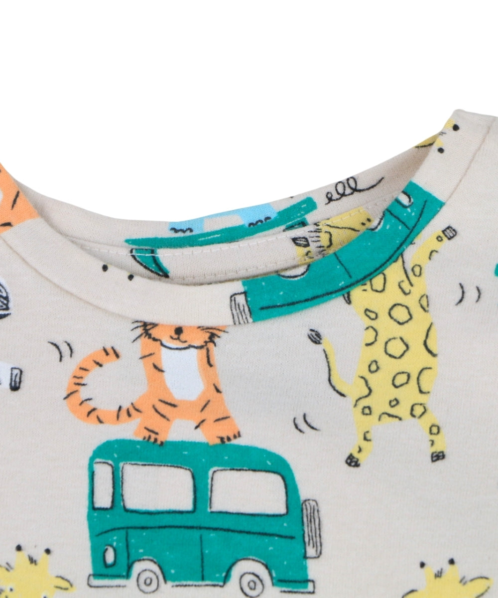 Dancing Animal Print Co-ord Set – Unisex Full Sleeve T-shirt and Pants for Babies & Toddlers