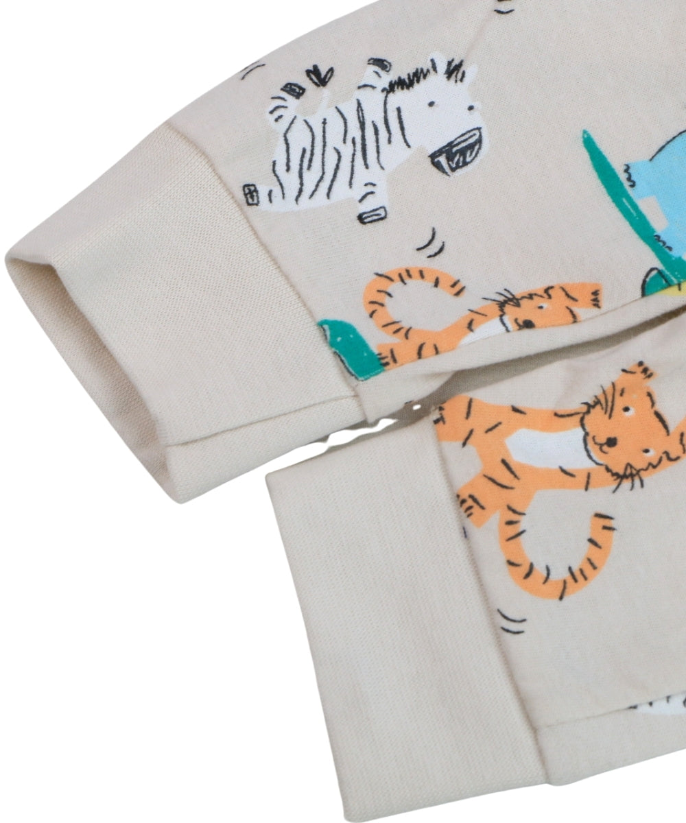 Dancing Animal Print Co-ord Set – Unisex Full Sleeve T-shirt and Pants for Babies & Toddlers