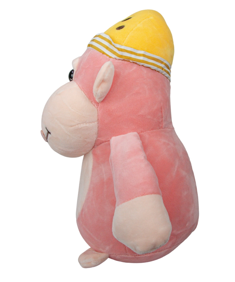 Monkey Plush Toy with Banana Hat – Adorably Dressed Soft Plush for Fun and Cuddles