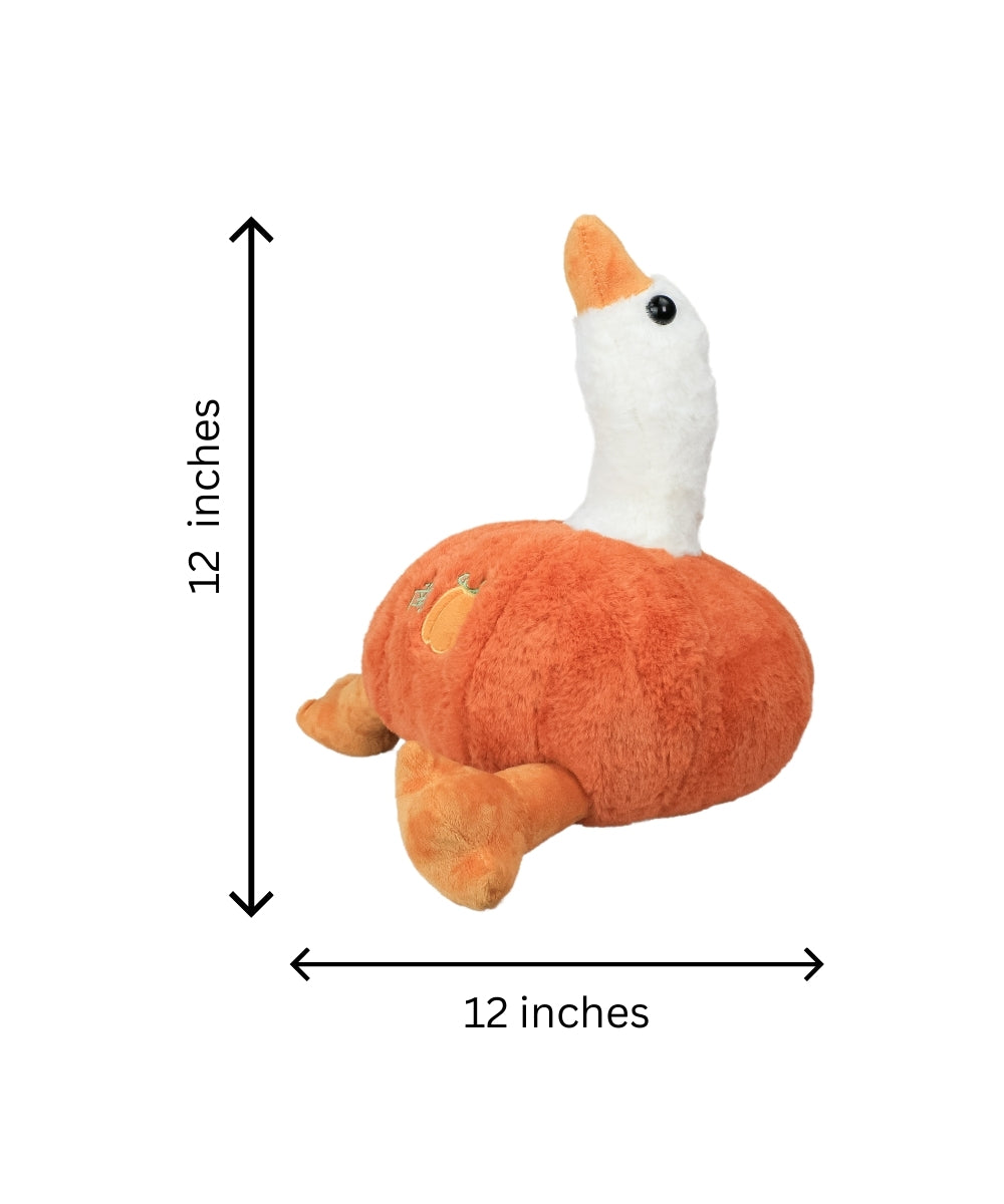 Pumpkin Duck Plush Toy – Soft and Adorable Stuffed Animal with Orange Pumpkin Body and Beak – Cute Collectible Plush