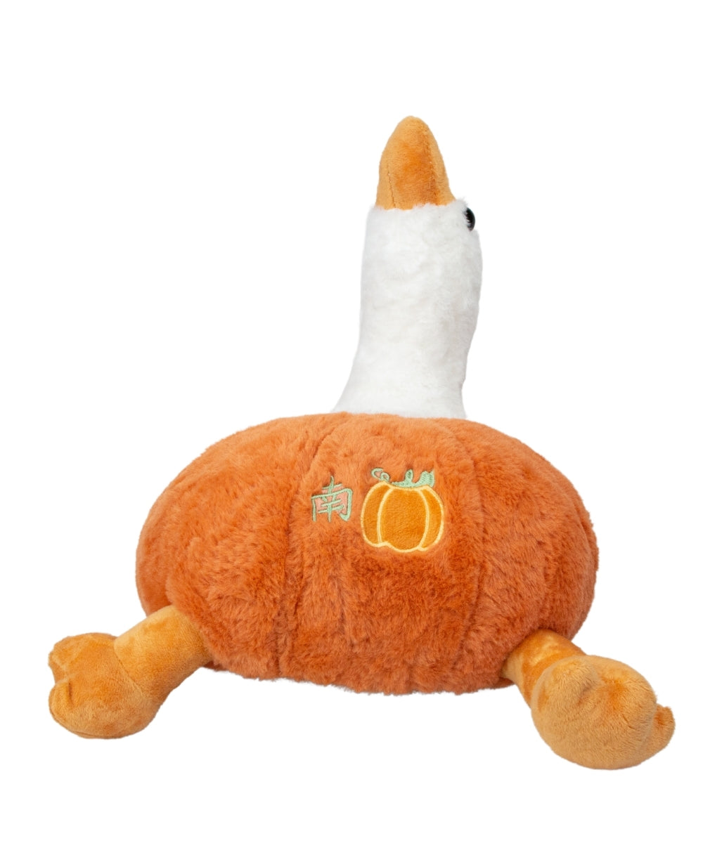 Pumpkin Duck Plush Toy – Soft and Adorable Stuffed Animal with Orange Pumpkin Body and Beak – Cute Collectible Plush