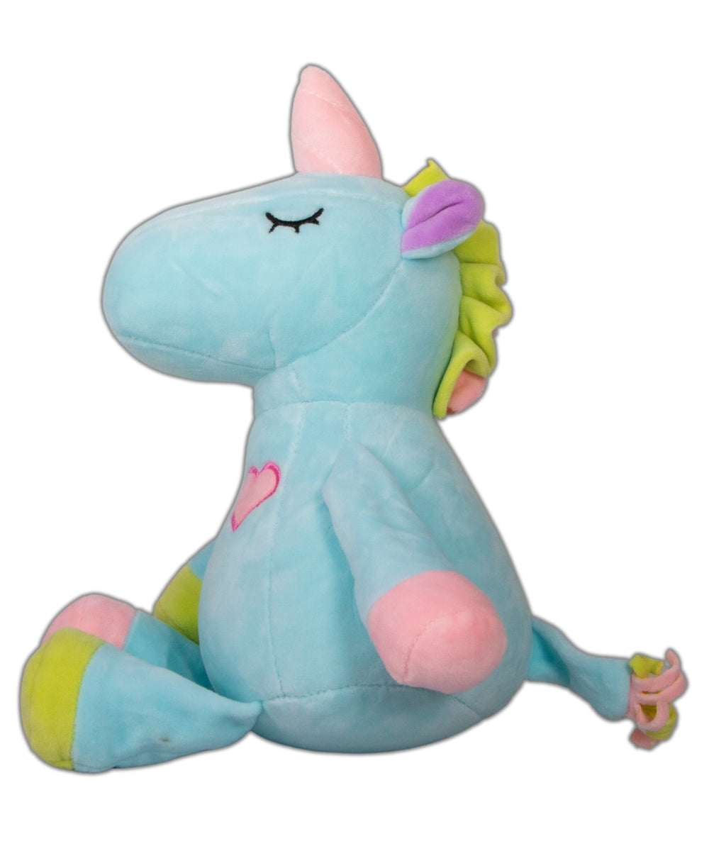 Stuffed Unicorn Plush Toy – Soft Cuddly Fantasy Animal Toy for Kids – Available in Blue, Purple & Pink Variants