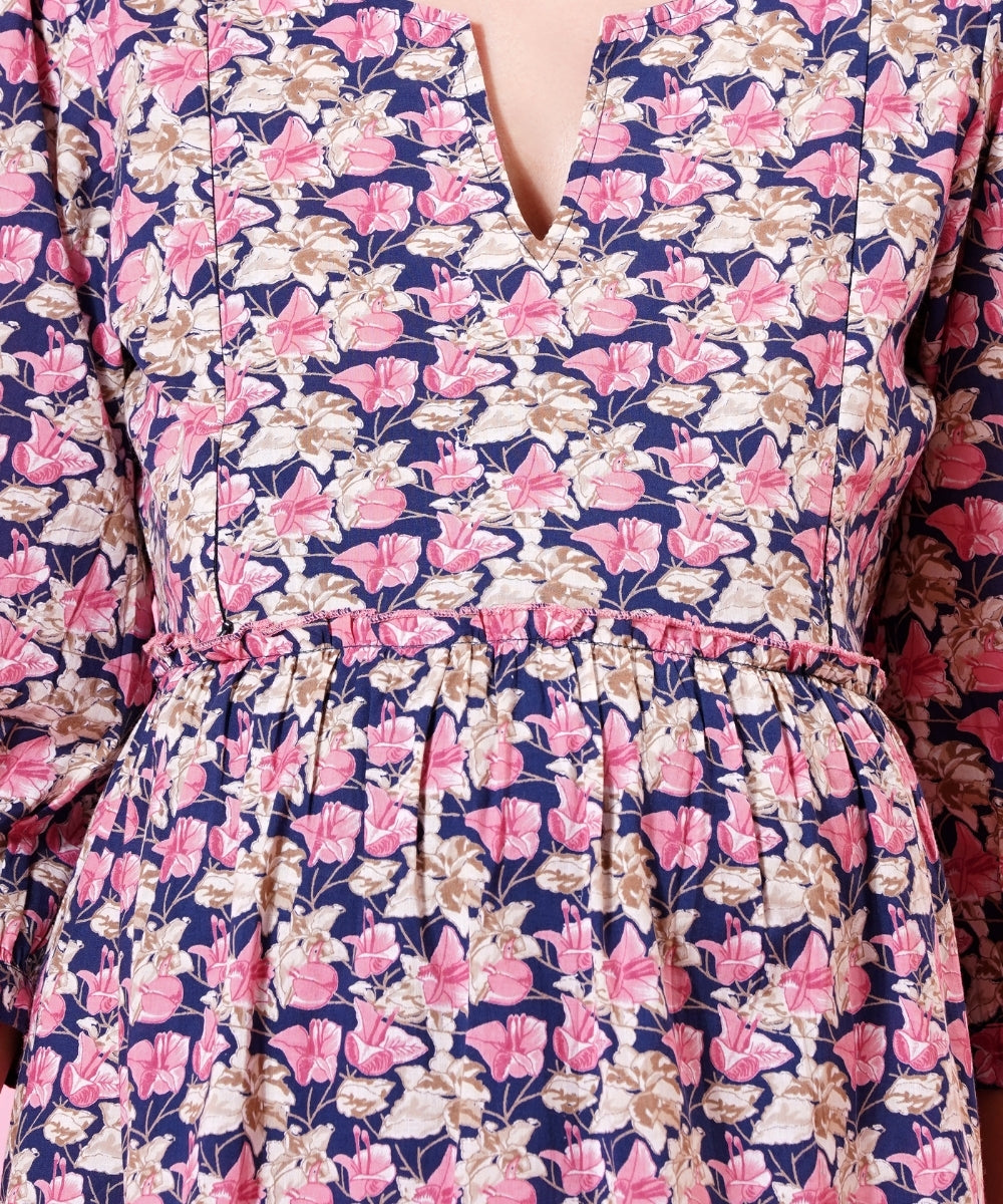Mamabumps Pink Floral Maternity Dress - Nursing Friendly