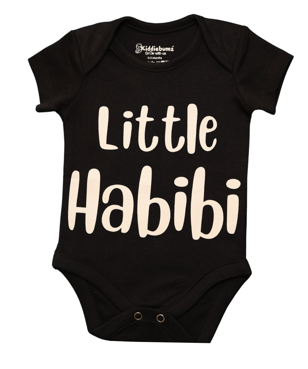Little Habibi Baby Onesie – Cute Unisex Bodysuit - 2 Variants - 100% Cotton